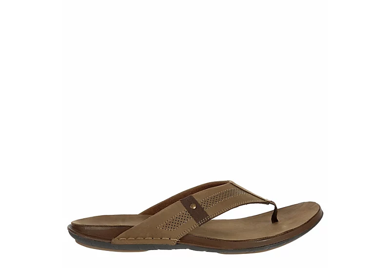 Franco Fortini Mens Newport Flip Flop Sandal - Tan 4 Franco Fortini Mens Newport Flip Flop Sandal - Tan - Image 2