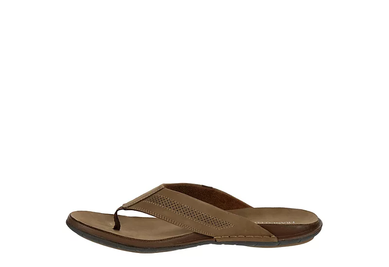 Franco Fortini Mens Newport Flip Flop Sandal - Tan 6 Franco Fortini Mens Newport Flip Flop Sandal - Tan - Image 4