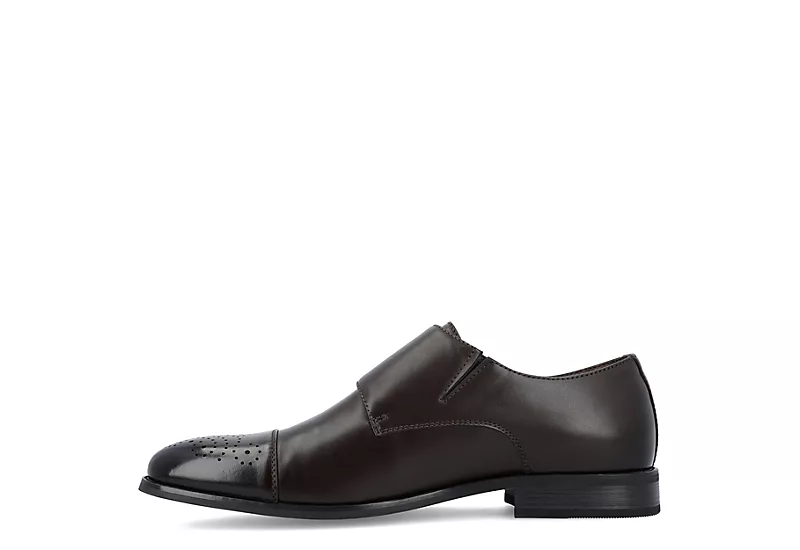 Vance Co Mens Atticus Cap Toe Double Monk Strap Oxford - Brown 6 Vance Co Mens Atticus Cap Toe Double Monk Strap Oxford - Brown - Image 4