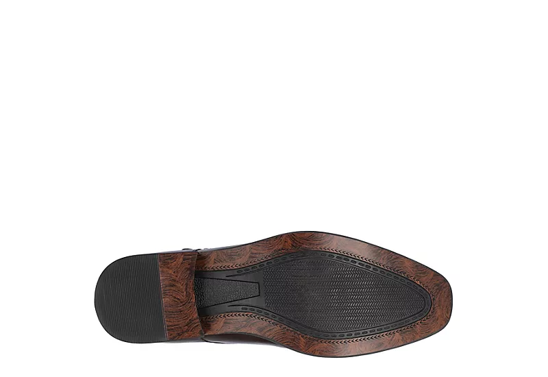 Vance Co Mens Atticus Cap Toe Double Monk Strap Oxford - Brown 9 Vance Co Mens Atticus Cap Toe Double Monk Strap Oxford - Brown - Image 7