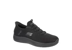 Skechers Mens Slip-ins Summits Colsin Slip Resistant Work Shoe - Black