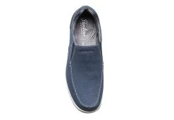 Florsheim Mens Lakeside Canvas Moc Toe Slip On Oxford - Navy -Shoe Shop US 01 502787 05