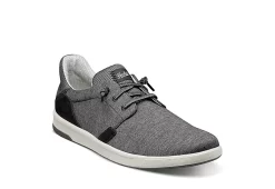 Florsheim Mens Crossover Canvas Plain Toe Slip On Sneaker - Black
