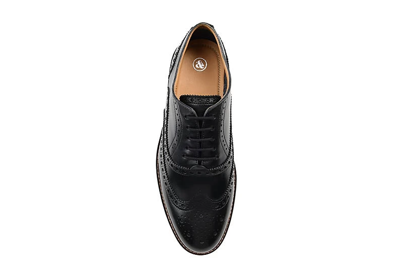 Thomas & Vine Mens Franklin Wingtip Oxford - Black 8 Thomas & Vine Mens Franklin Wingtip Oxford - Black - Image 6