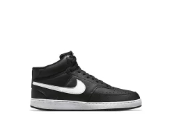 Nike Mens Court Vision Mid Sneaker - Black
