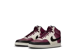 Nike Mens Court Vision Mid Sneaker - Dark Red