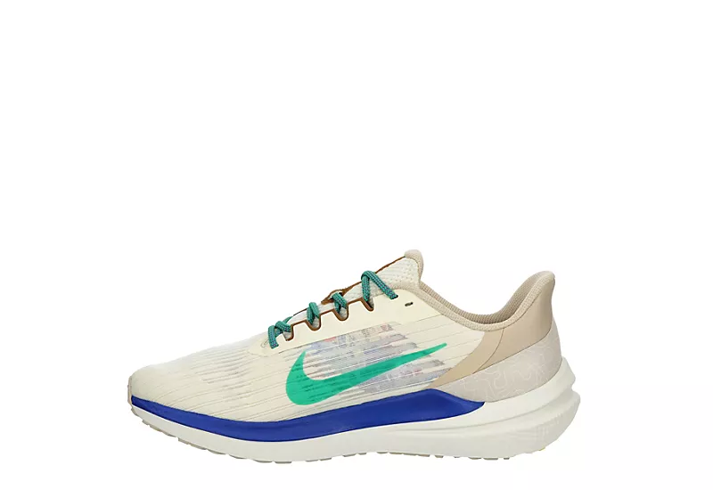 Nike Mens Air Winflo 9 Running Shoe - Off White 6 Nike Mens Air Winflo 9 Running Shoe - Off White - Image 4