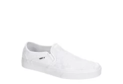 Vans Mens Asher Slip On Sneaker - White