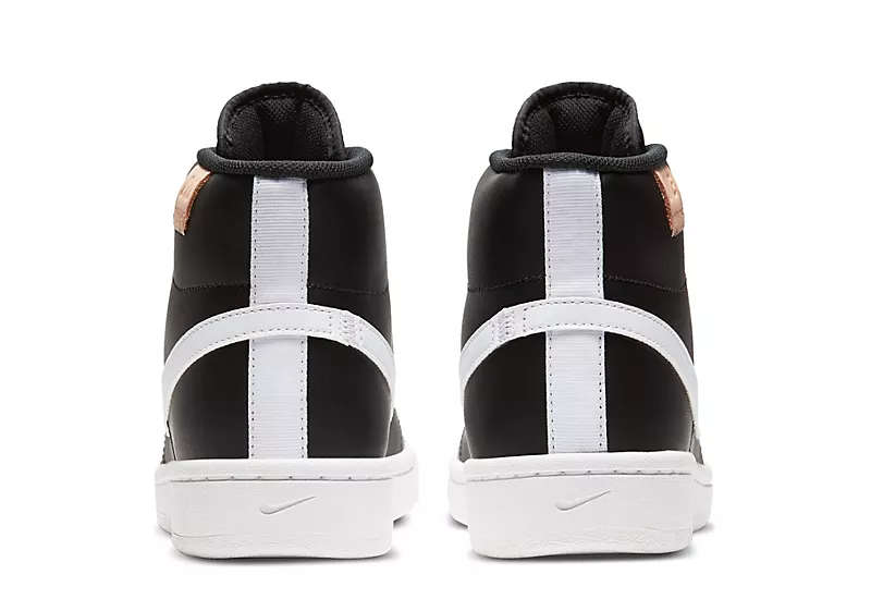 Nike Mens Court Royale 2 Mid Sneaker - Black 6 Nike Mens Court Royale 2 Mid Sneaker - Black - Image 4